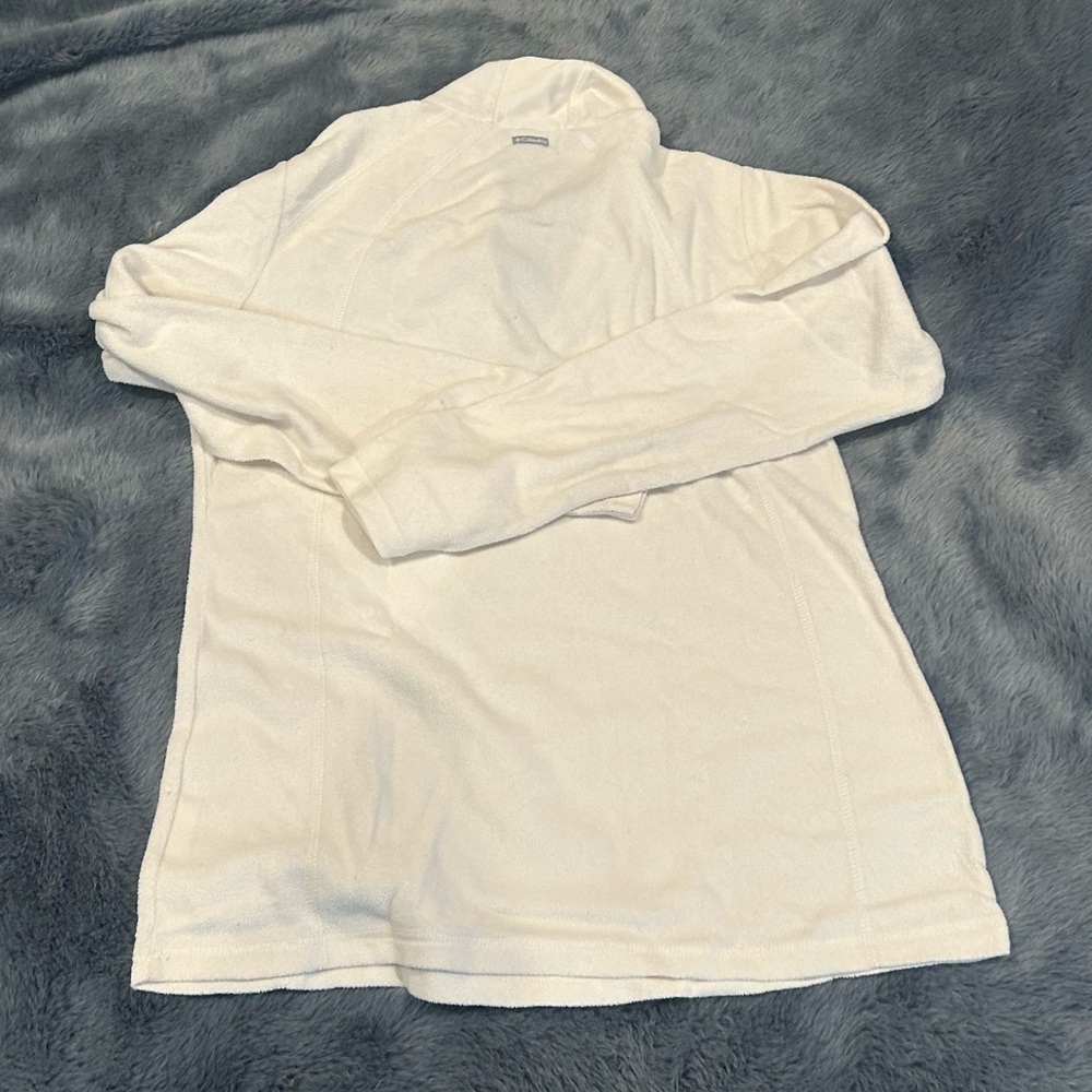 Columbia 3/4 Zip Women’s Size Small White Fleece - Picture 3 of 5